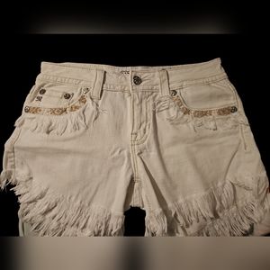 Miss Me white shorts